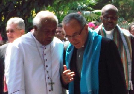 Dom Basilio no Dom Clemente durante enkontru Biispu CPLP nian